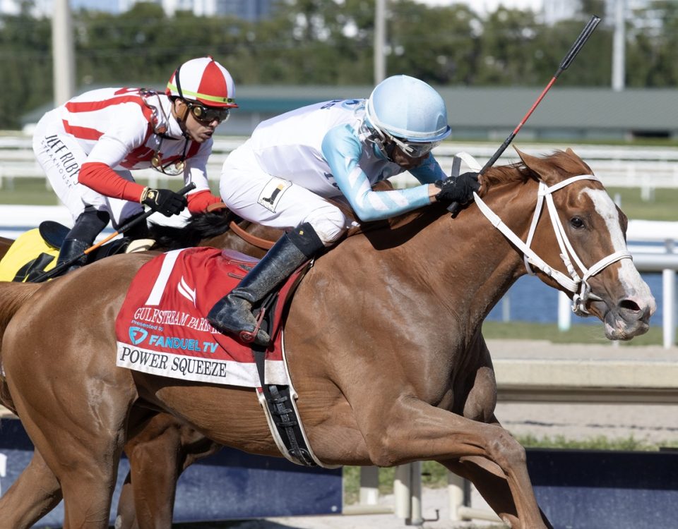 Power Squeeze - Gulfstream Park Oaks G2 - DRF Barbara Livingston