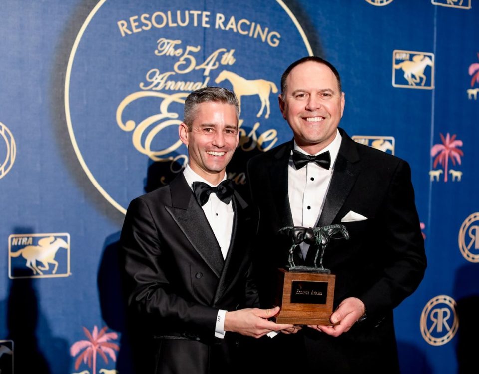 Flavien Prat y Chad Brown - Eclipse Awards - Foto Sara Kauss/NTRA